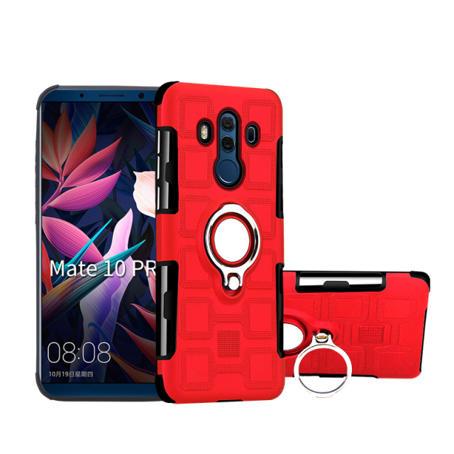 Case Huawei Mate 10 Pro #เคสฝาหลัง Geometric Design TPU PC Hybrid Case มีแหวนติดแม่เหล็ก
