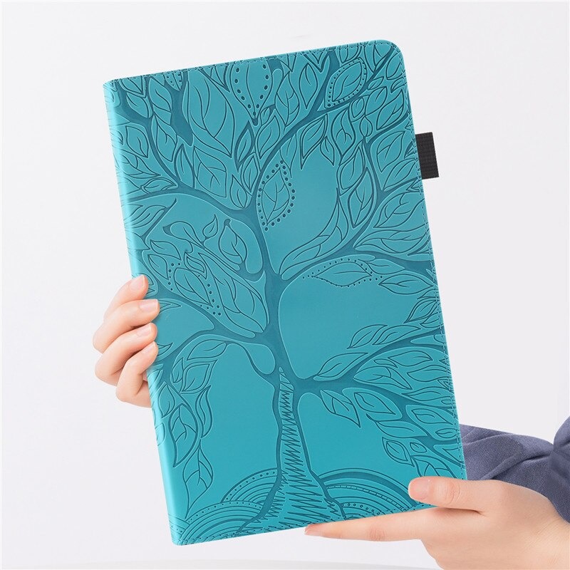 Case Samsung Galaxy Tab A7 Lite 8.7" T220 T225 #เคสฝาพับหนัง PU ลายต้นไม้ Life Tree Print Leather Stand Smart Case Cover
