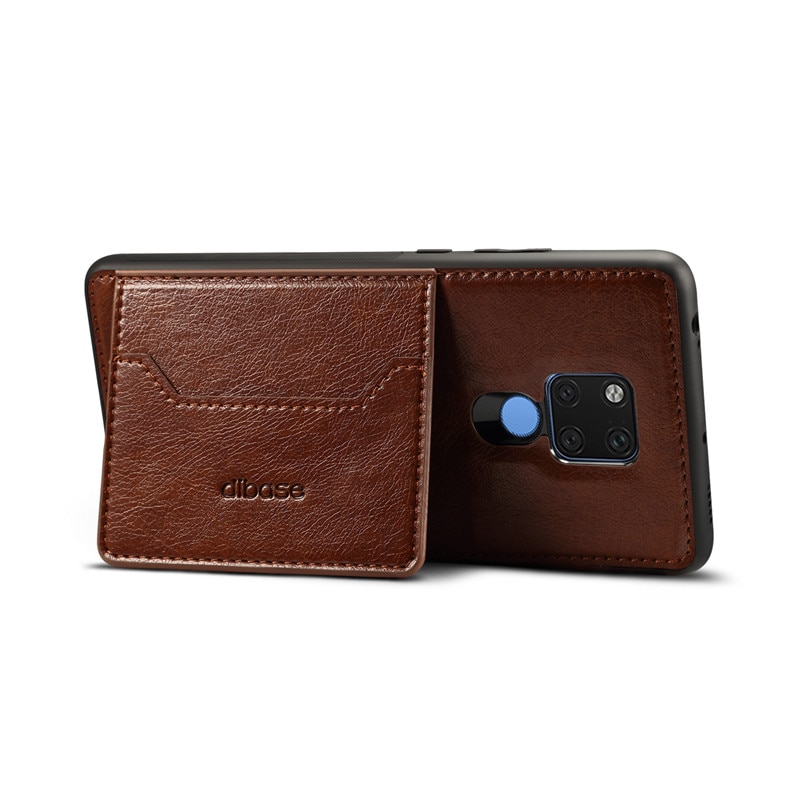 Case Huawei Mate 20 X #เคสฝาหลัง TPU เคลือบหนัง PU Crazy Horse Leather Coated PC + TPU Hybrid