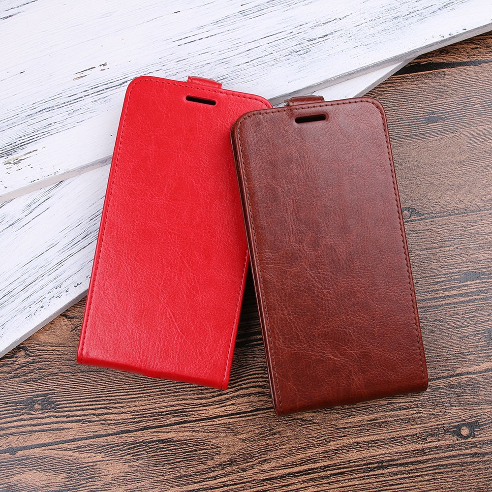 เคส OnePlus 7 Pro #เคสฝาพับหนัง PU ผิวหนังม้าแนวตั้ง Crazy Horse Vertical Leather