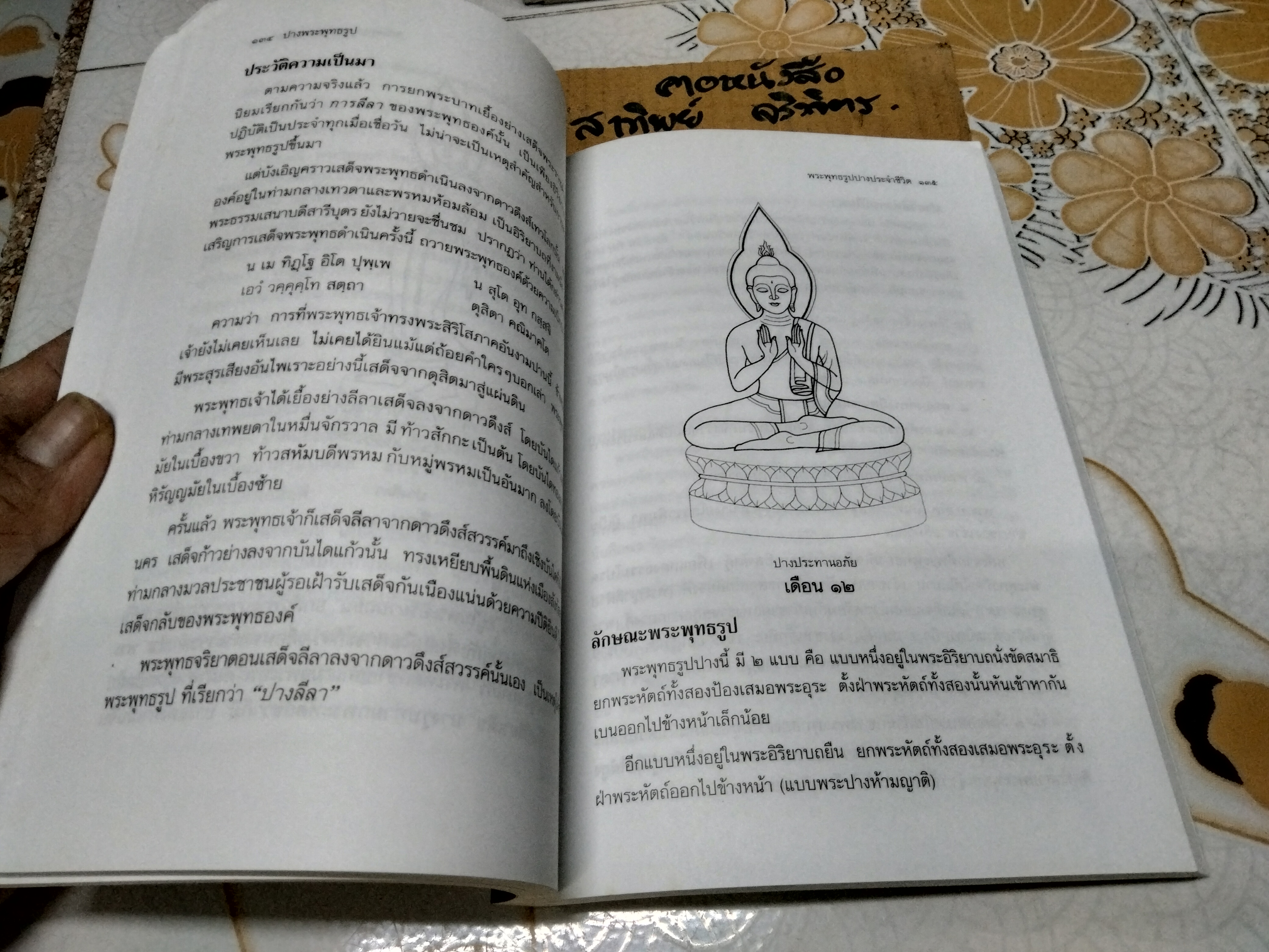 ปางพระพุทธรูป เรียบเรียงโดย สมพร ไชยภูมิธรรม พิมพ์ พ.ศ.2543