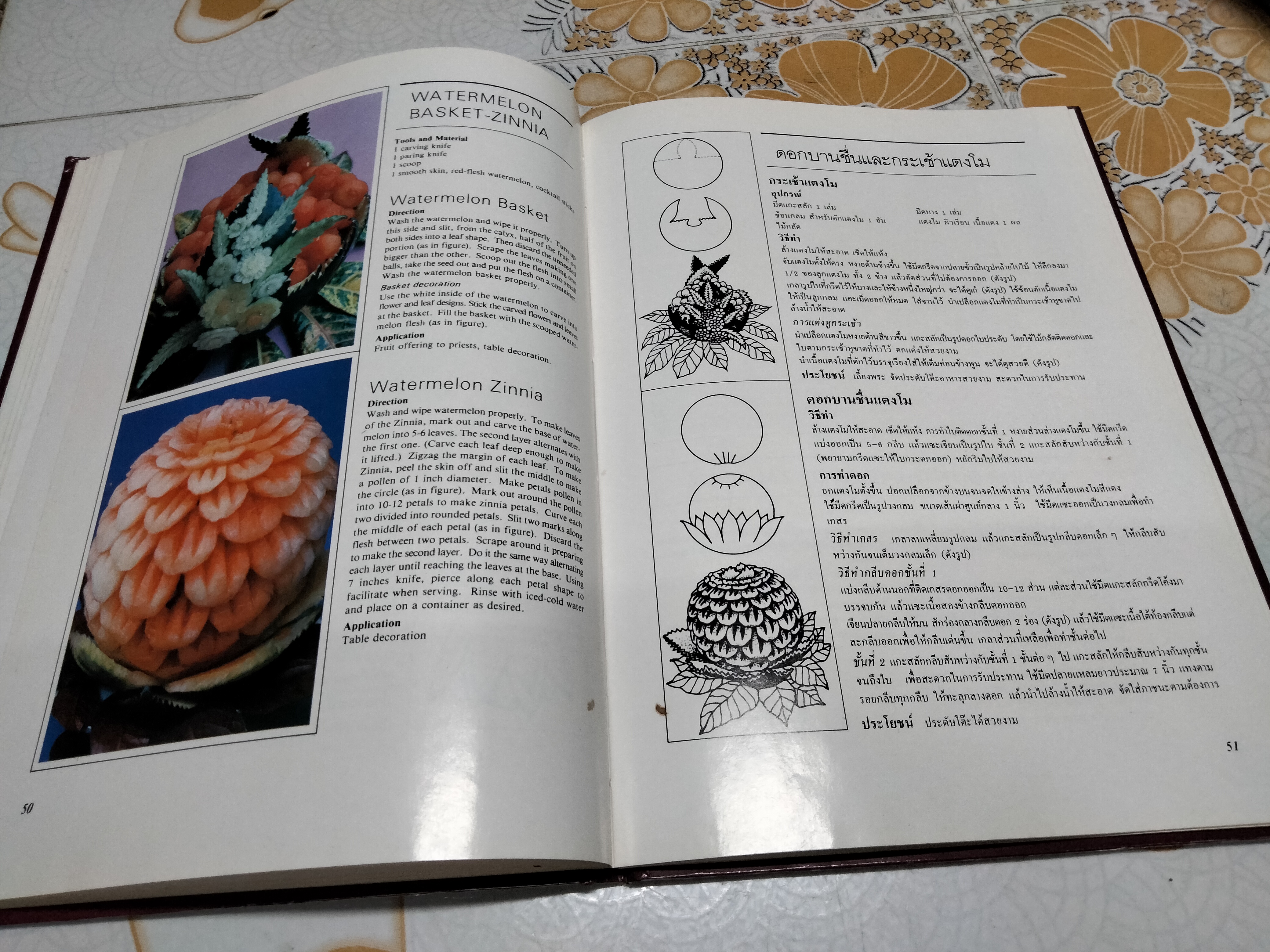 ศิลปการแกะสลักผักและผลไม้ - อ เพ็ญพรรณ สิทธิไตรย์ THE ART OF VEGETABLE AND FRUIT CARVING BY PENPAN SITTITRAI **สินค้าหมด**