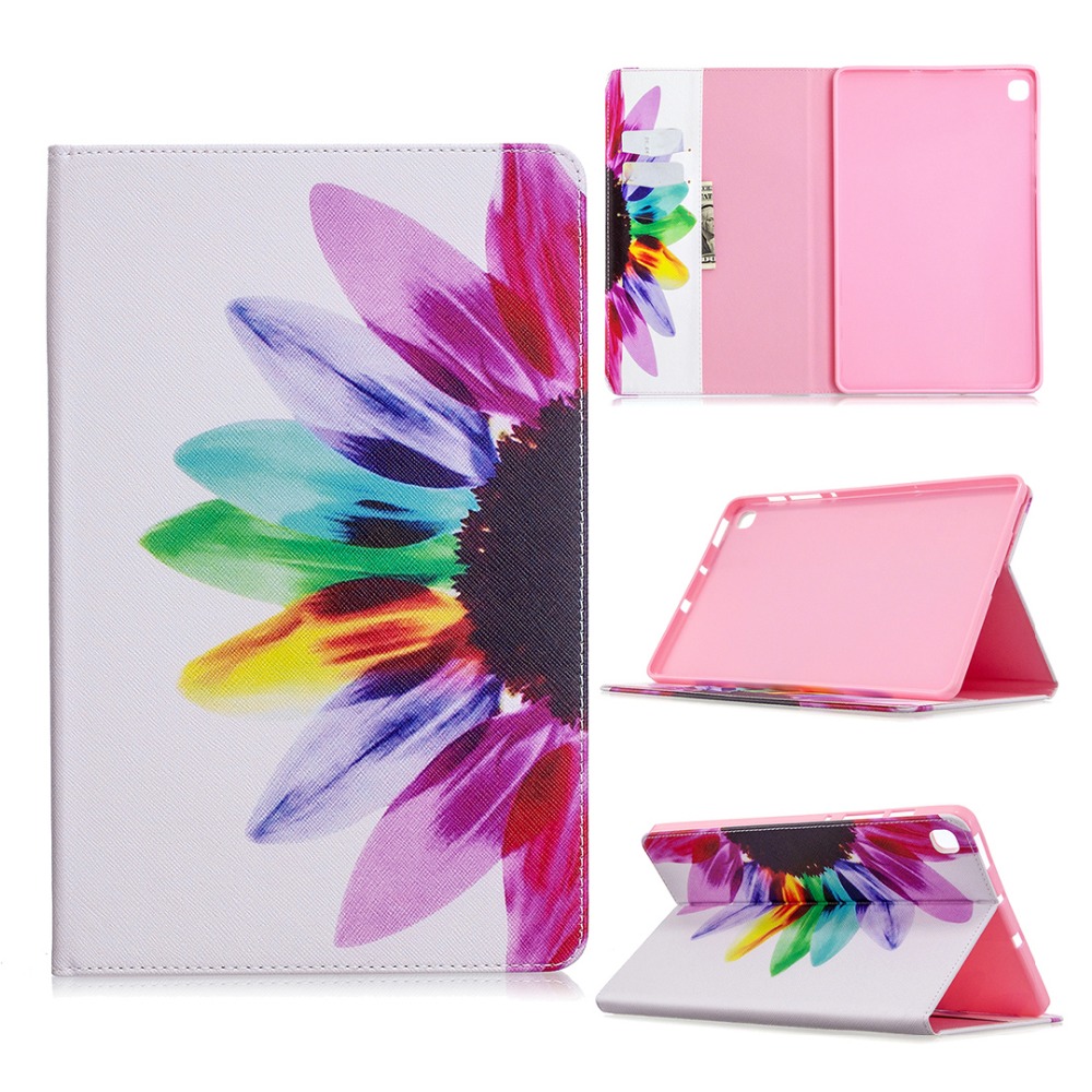 เคส Samsung Galaxy Tab S6 Lite 10.4 SM-P610 P615 P617 #เคสฝาพับหนัง PU พิมพ์ลาย Cartoon Animal PU Leather Case Stand Cover