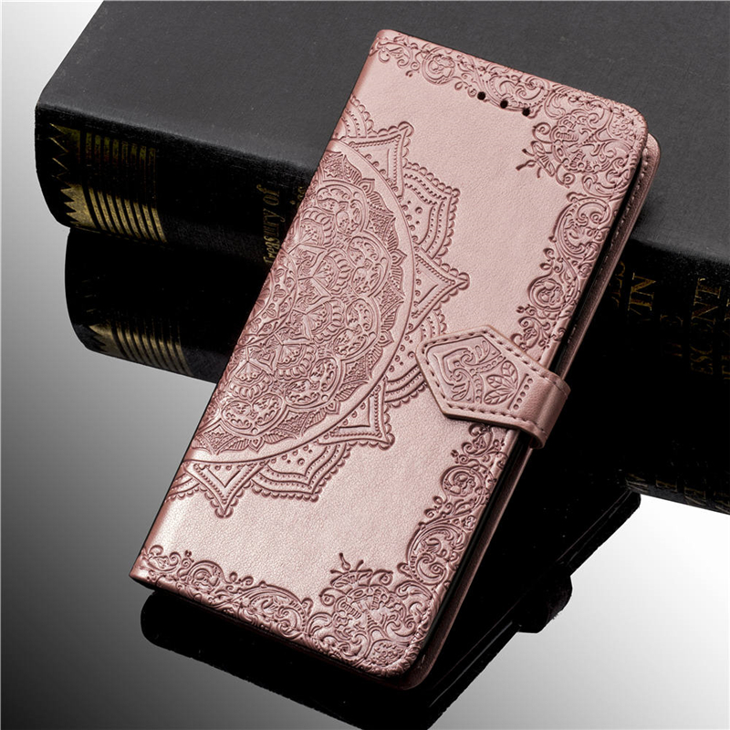 เคส OPPO Reno 5 Pro 5G #เคสฝาพับหนัง PU ผิวลายนูน Embossed Mandala Flower Leather Wallet