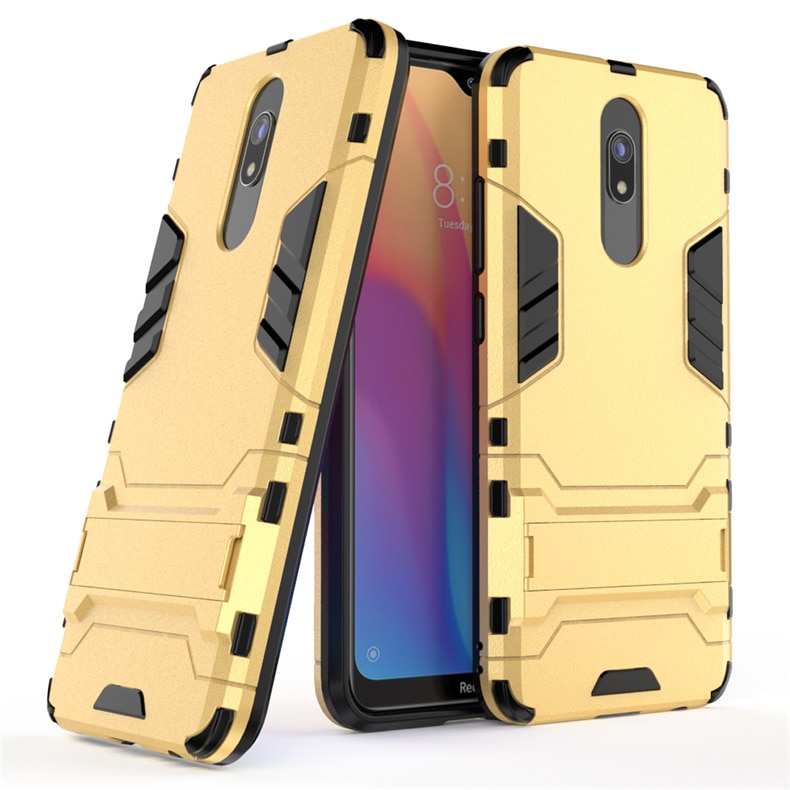 เคส Xiaomi Redmi 8 #เคสฝาหลังพลาสติก ไฮบริด TPU + Kickstand (สินค้าพร้อมส่ง)