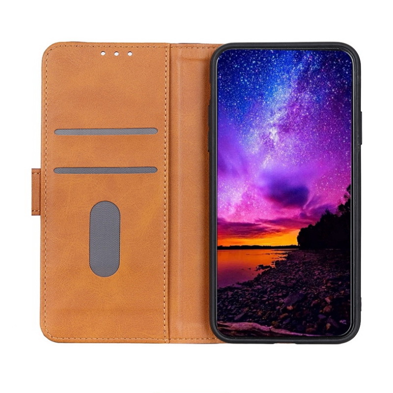 เคส Samsung Galaxy A32 5G #เคสฝาพับหนังแยกผิวลิ้นจี่ แถบปิดแม่เหล็ก