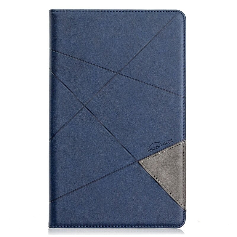 เคส Samsung Galaxy Tab A7 Lite 8.7" (T220,T225) #เคสฝาพับหนัง PU มีช่องเสียบ ID บัตรอื่นๆในตัว Geometric Pattern Leather Card Holder Protective