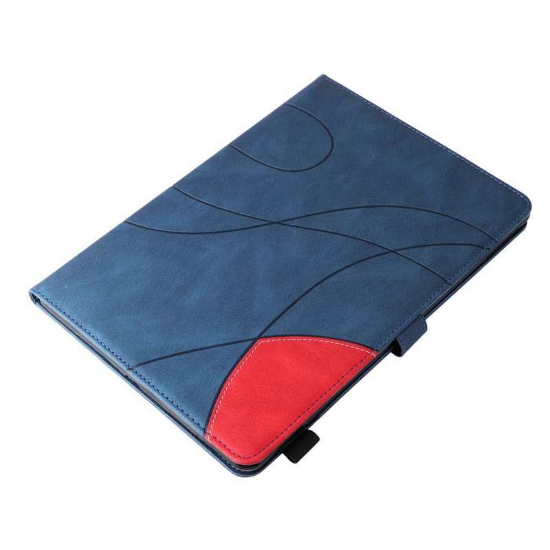 เคส Samsung Galaxy Tab A7 Lite 8.7" (T220,T225) #เคสฝาพับหนัง PU มีช่องใส่บัตร Dual-Color Splicing PU Leather Tablet Shell Case