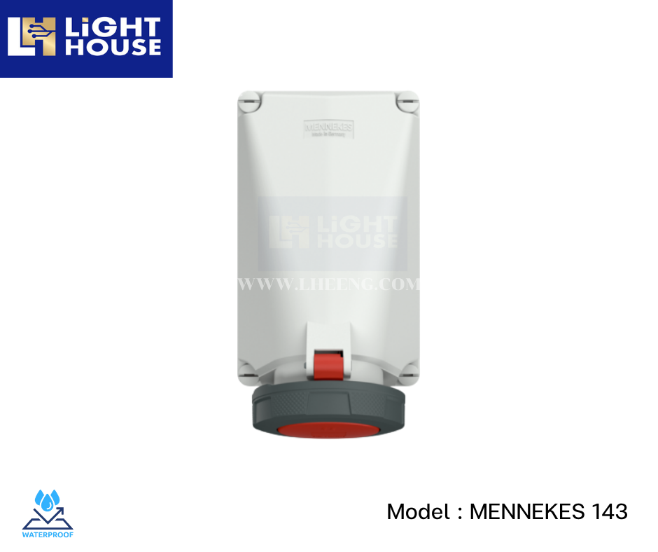 MENNEKES 143 ปลั๊กตัวเมียติดพนัง (3P+N+E) 125A 400V IP67
