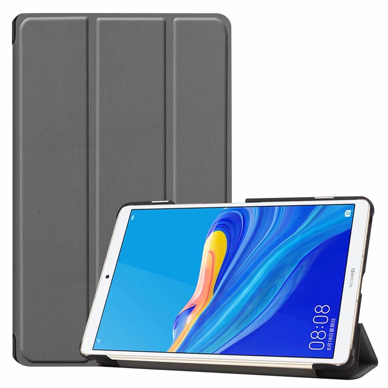 Case Huawei MediaPad M6 8.4 #เคสฝาพับหนัง PU แบบ 3 พับ Tri-fold Stand Leather Smart Tablet