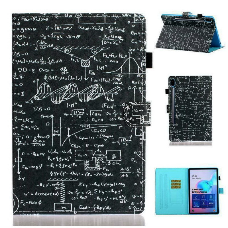 เคส Samsung Galaxy Tab S6 10.5 SM-T860 SM-T865 #เคสฝาพับหนัง PU พิมพ์ลาย Pattern Printing PU Leather Flip