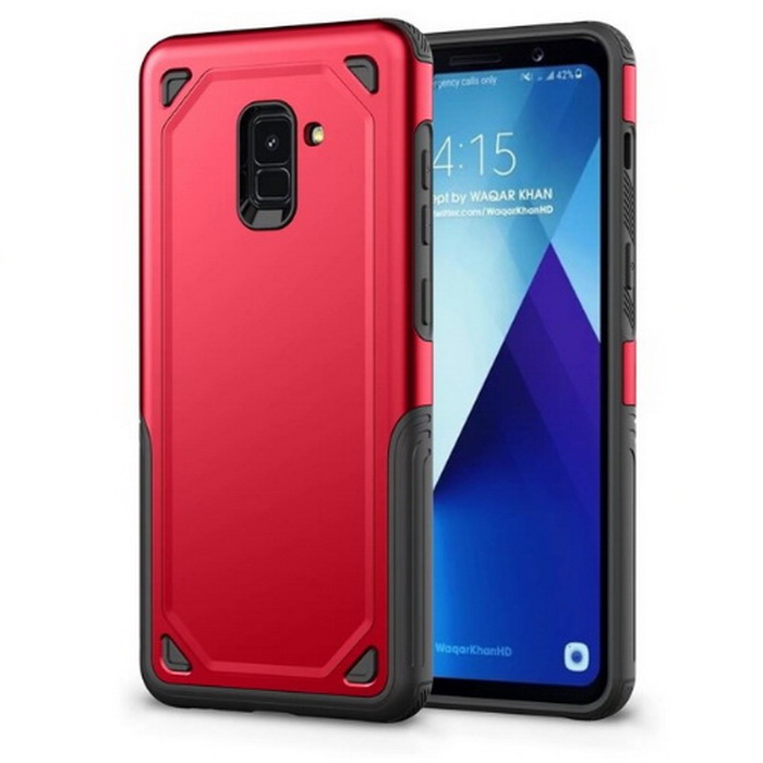 Case Samsung Galaxy A8 2018 5.6 นิ้ว #เคสฝาหลัง Hybrid พลาสติก + TPU หุ้มเกราะกันกระแทก ราคาเบาๆสบายกระเป๋า