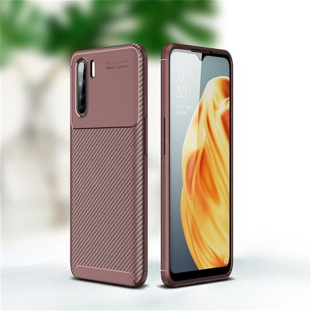 เคส OPPO A91 #เคสฝาหลังนิ่ม Carbon Fiber Drop Resistant TPU