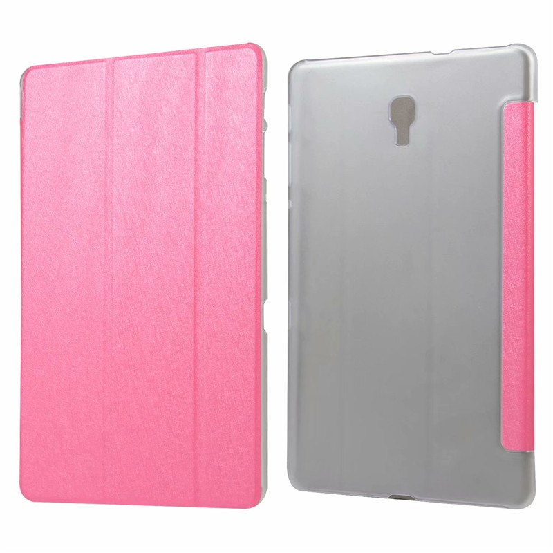 เคส Samsung Galaxy Tab A 10.5 (2018) T590 T595 #เคสฝาพับพื้นผิวลายผ้าไหมแบบ 3 พับสีสันสวยงาม