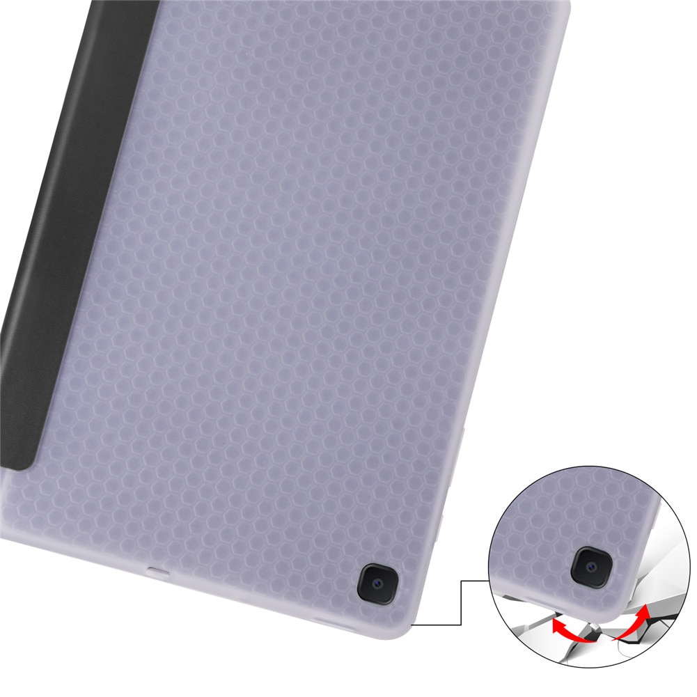 Case Samsung Galaxy Tab S6 Lite 10.4 SM-P610 P615 P617 #เคสฝาพับหนัง PU แบบ 3 พับมีช่องเก็บปากกา Soft TPU Tri-fold Stand Leather Smart Tablet