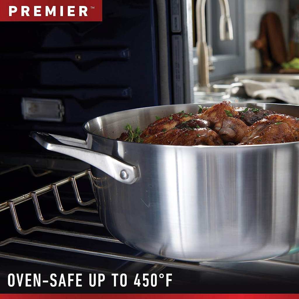 (Select by Calphalon) Premier Stainless Steel Even Heating 10-Inch Fry Pan คาลฟาลอน กระทะ 10 นิ้ว เคลือบนอนสติ๊ก