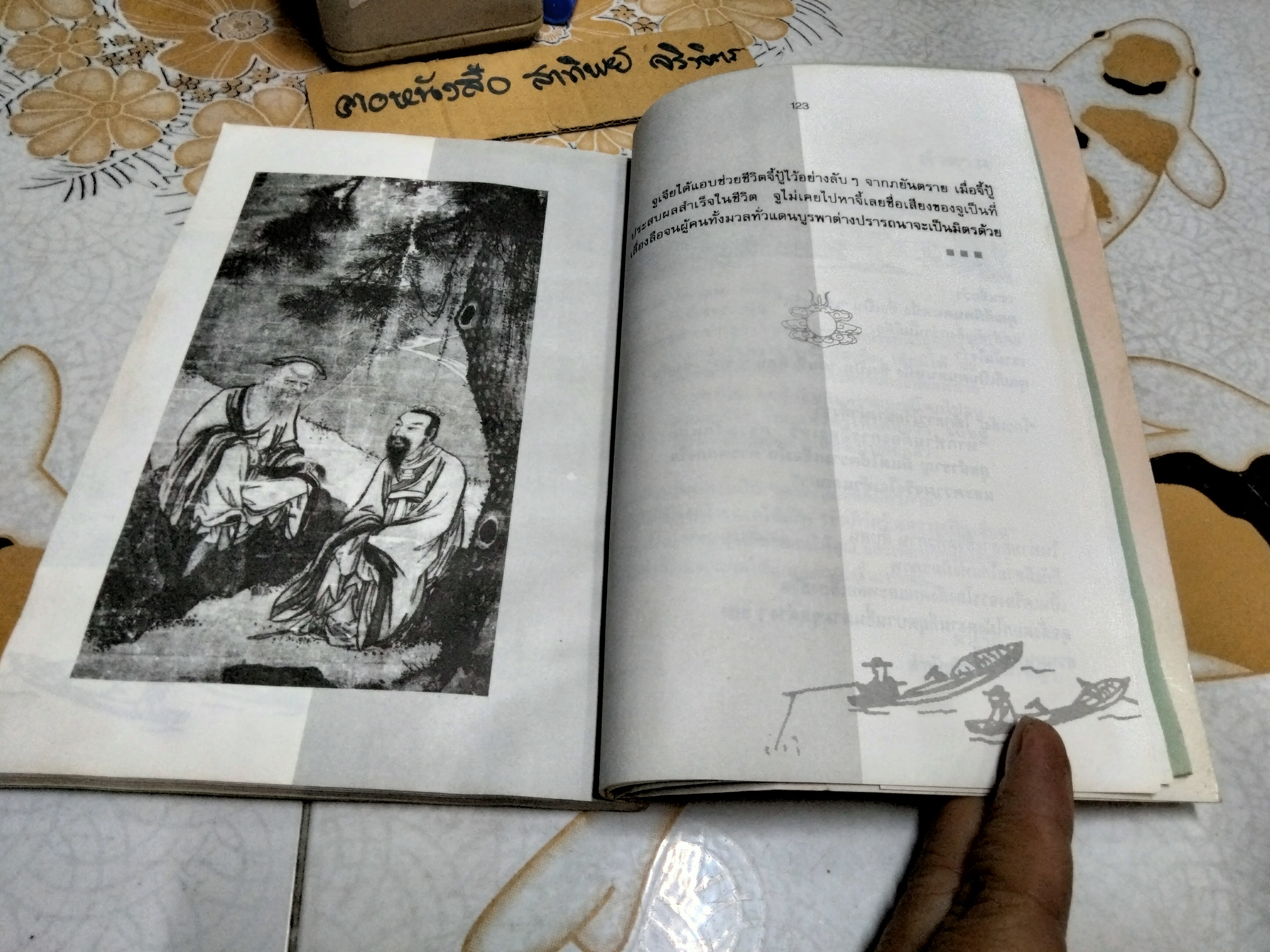 เพื่อน ความหมายในวรรณกรรมจีน (A Chinese Book of Friendship) โดย T.C.LAI วัฒนา พัฒนพงศ์ แปลและเรียบเรียง พิมพ์ครั้งที่ 3/2537 ** หนังสือโดนน้ำ