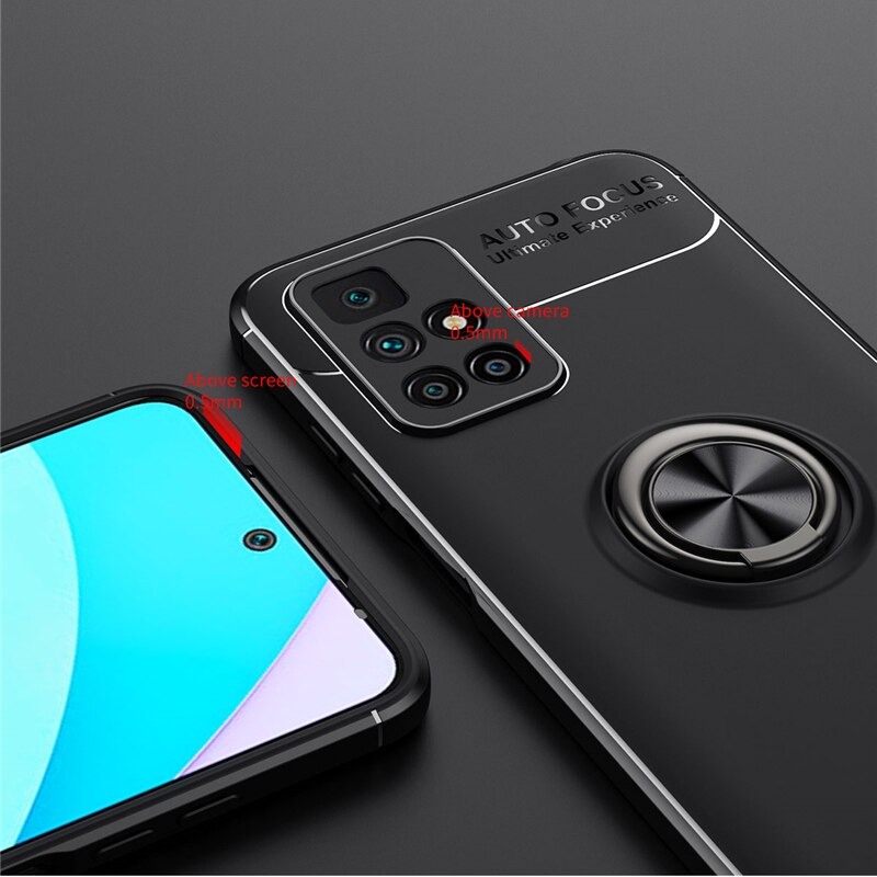 Case POCO M4 Pro 5G#เคสฝาหลัง TPU Finger Ring Kickstand (แผ่นโลหะแบบ Built-in)