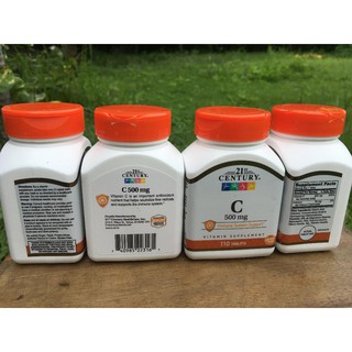 21st Century® Vitamin C 500 Plus Calcium, with Rose Hips 500 mg, Prolong Release C-500 + Calcium, Prolonged Release 1,000mg วิตามินซี