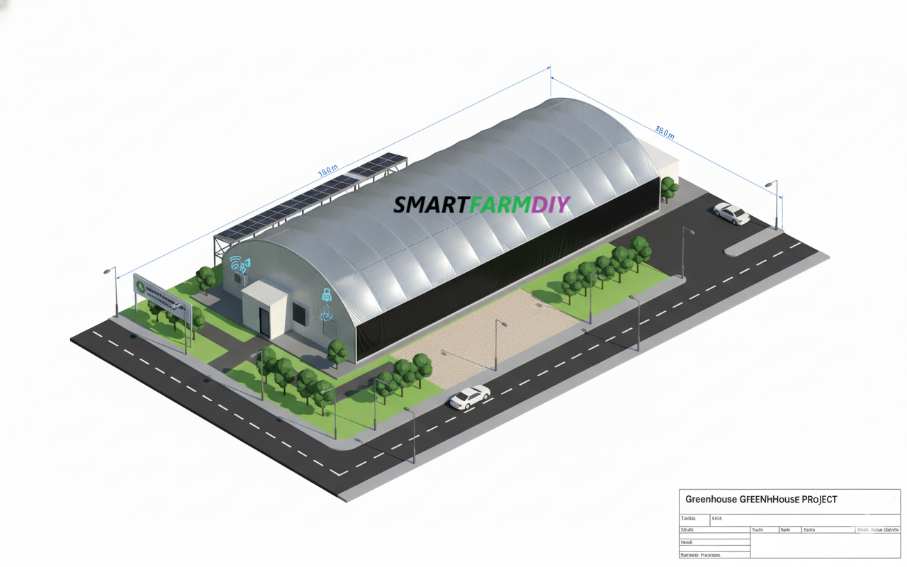 รับออกแบบผังฟาร์มโรงเรือนปลูกพืช แบบ City Future Farming (AI Generative Farming#3)