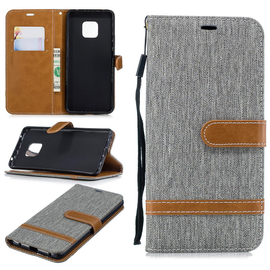 Case Huawei Mate 20 Pro #เคสฝาพับหนัง PU พร้อมสายคล้องมือสีสันสวยงาม