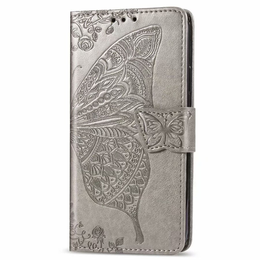 Case Vivo Y19 #เคสฝาพับ Imprint ลายผีเสื้อดอกไม้