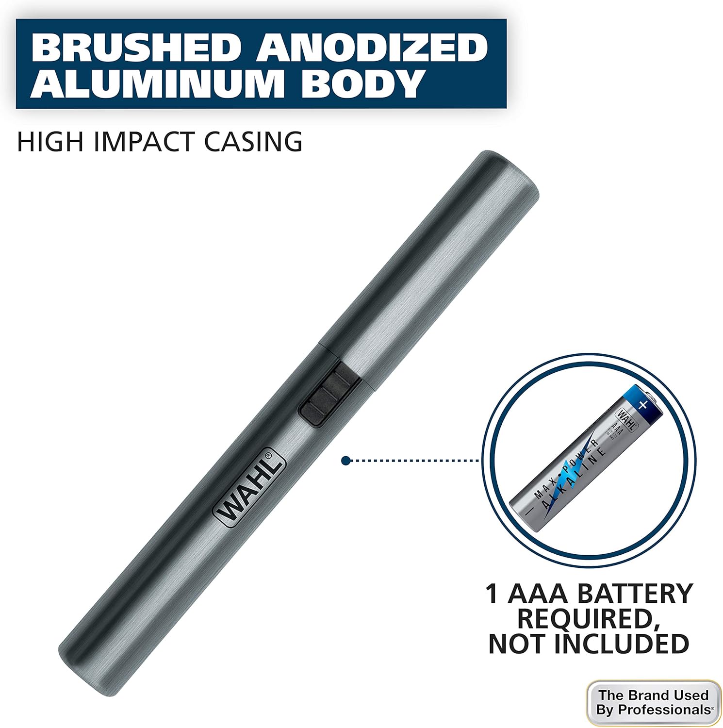 Wahl® Micro GroomsMan Powerful Precision 2 in 1 Detailer Model.5640-600 ตัดแต่งขนในหู จมูก คิ้ว ถอดหัวได้ กันน้ำ