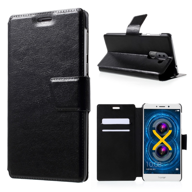 เคส Huawei GR5 2017 #เคสหนังฝาพับทันสมัย Crazy Horse Leather Card Slots