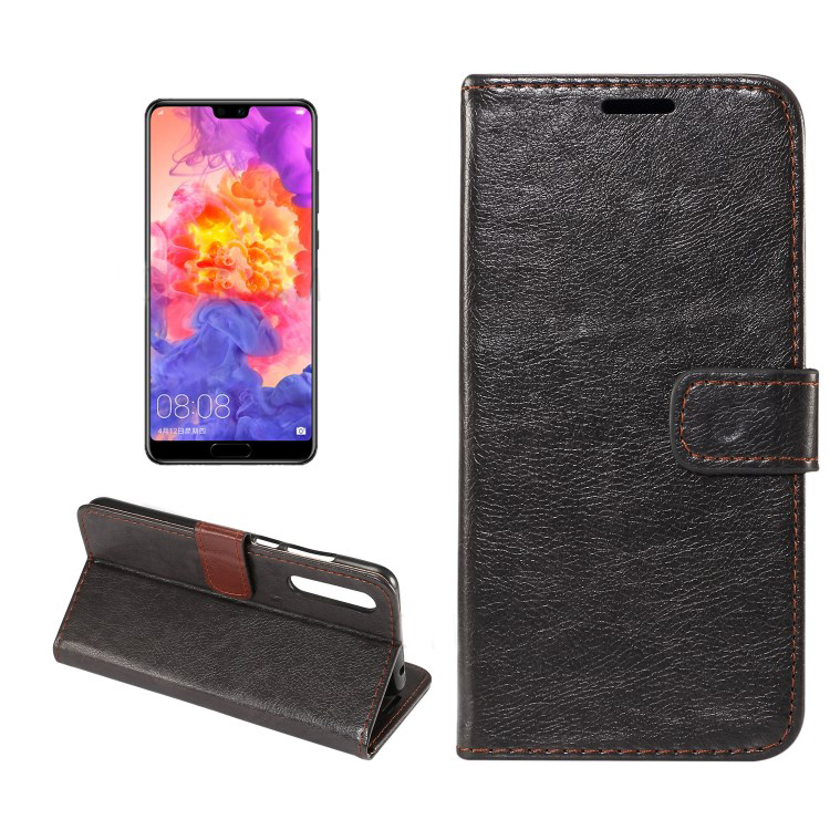 Case Huawei P20 Pro #เคสฝาพับหนัง PU ผิวหนังม้า Crazy Horse Wallet Leather Cover