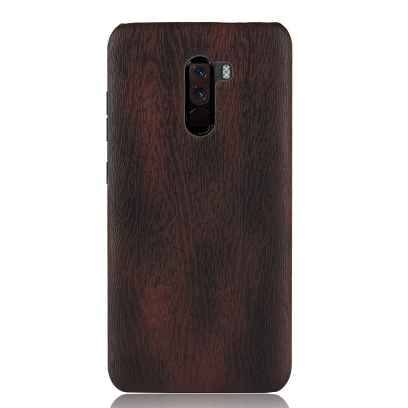 Case Xiaomi Pocophone F1 #เคสฝาหลังพลาสติกเคลือบผิวลายไม้สีสันสวยงามทันสมัย