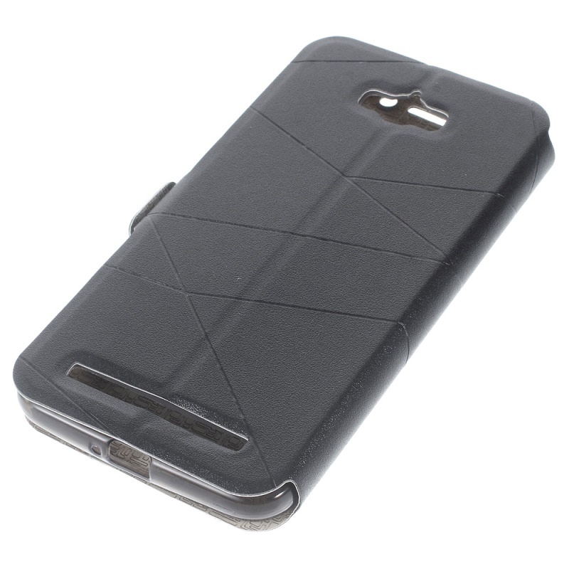 Case Asus Zenfone Max ZC550KL ฝาพับหนัง PU เป็นลายเส้นมีช่องวิว สีสันสดใส