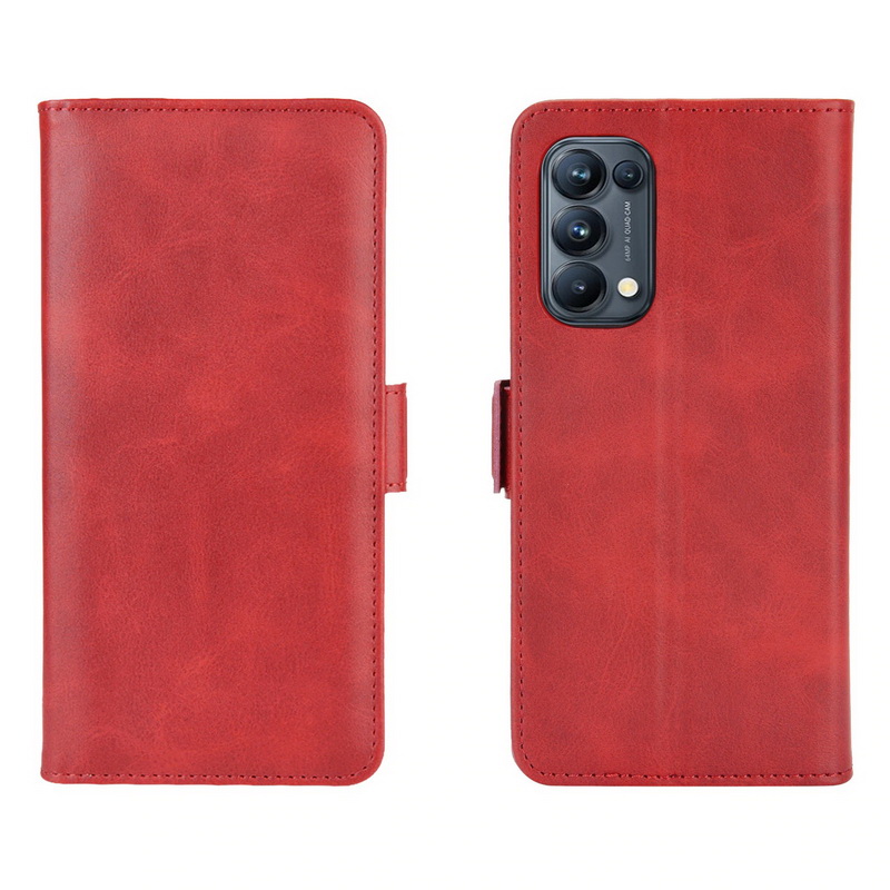 เคส OPPO Reno 5 Pro 5G #เคสฝาพับหนัง PU มีแถบปิดแม่เหล็กสไตล์กระเป๋าสตางค์