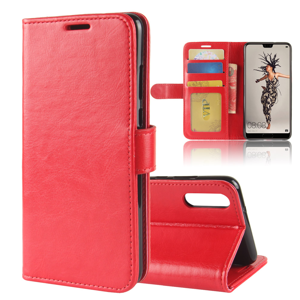 Case Huawei P20 #เคสฝาพับหนัง PU ผิวหนังม้าสไตล์กระเป๋าสตางค์สวยงามทันสมัย
