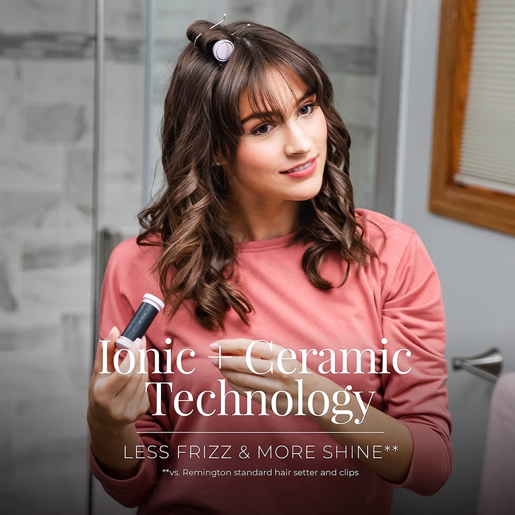 (Remington) Compact hot Roller Set for Create Long Lasting Volume and Hair Curls โรลม้วนผมลอน โรลม้วนผม 10ชิ้น แบบร้อน