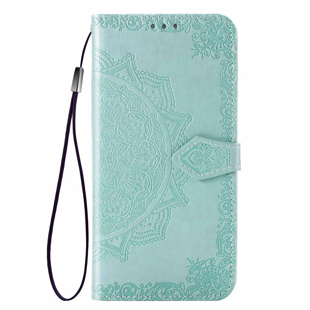 เคส Samsung Galaxy Note 20 #เคสฝาพับหนัง PU ผิวลายนูน Embossed Mandala Flower Leather Wallet