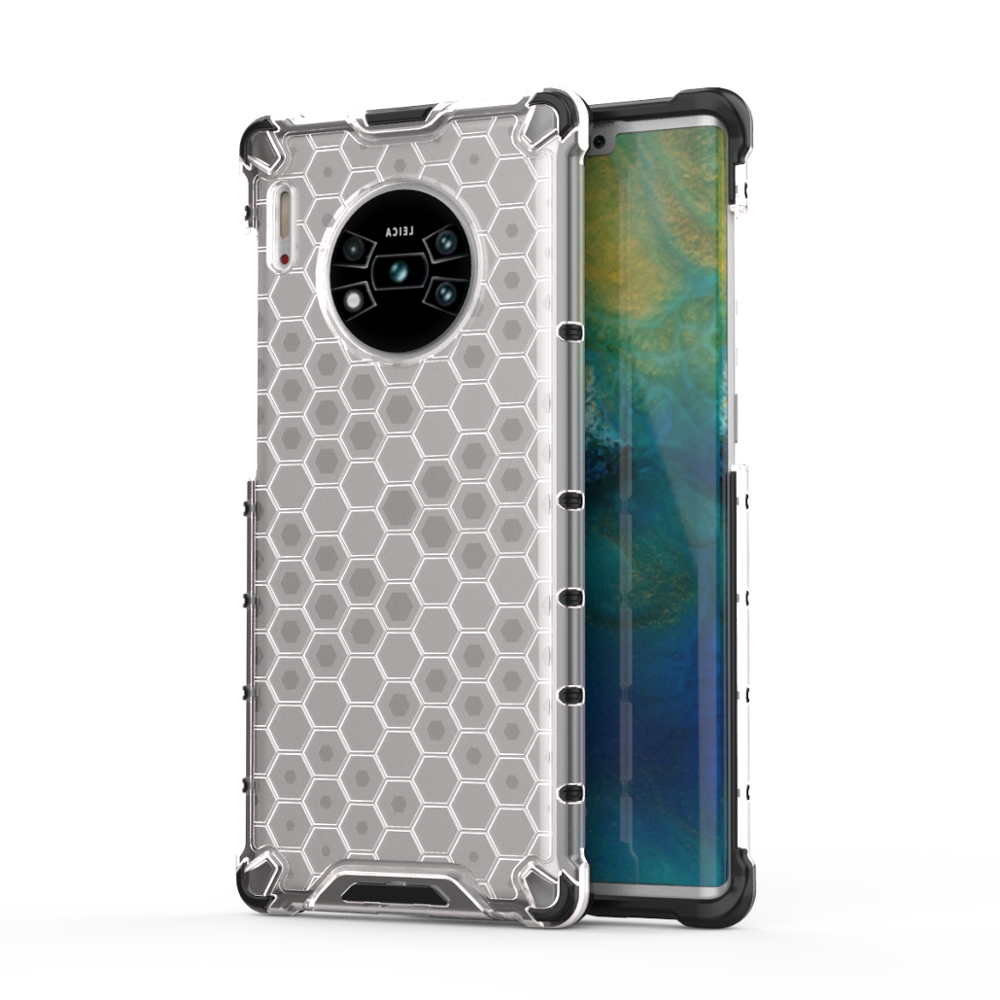 Case Huawei Mate 30 Pro #เคสฝาหลังกันกระแทก Honeycomb Shock Absorber TPU + PC + Silicone Hybrid