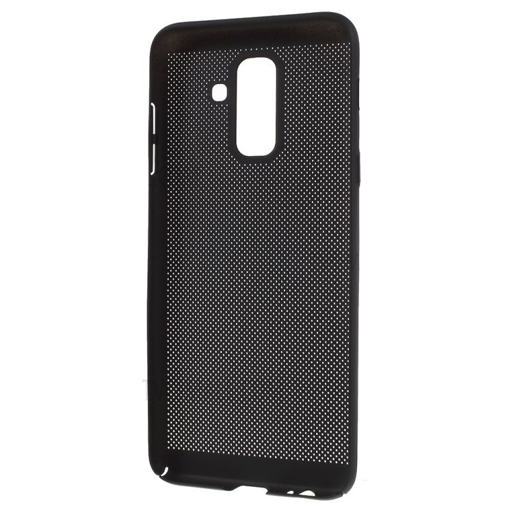 Case Samsung Galaxy A6+ (2018) #เคสฝาหลังพลาสติกรูตะแกรงช่วยระบายความร้อน Hollow Mesh PC Shell