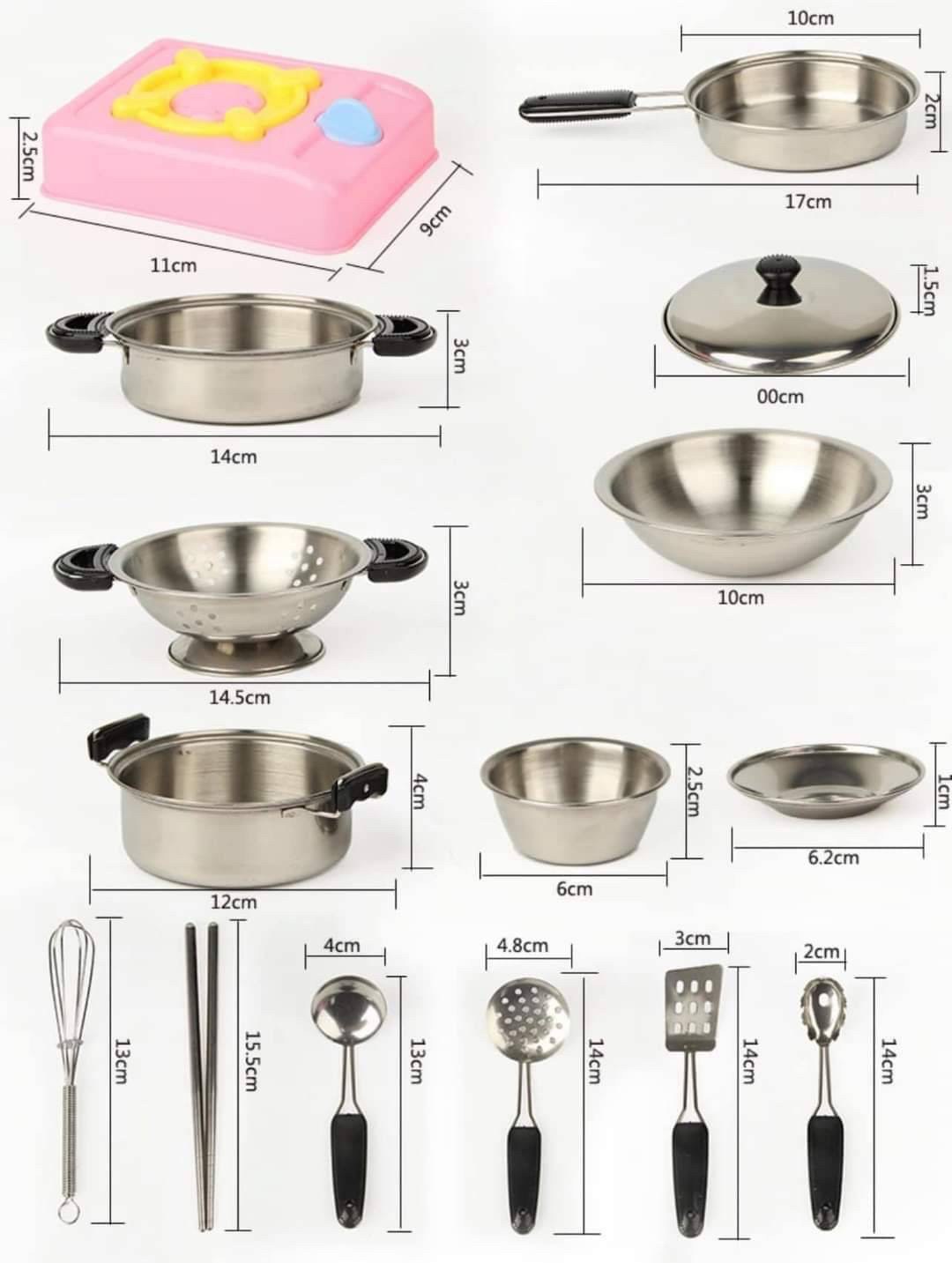 ของเล่นเด็ก ชุดเครื่องครัวสแตนเลส