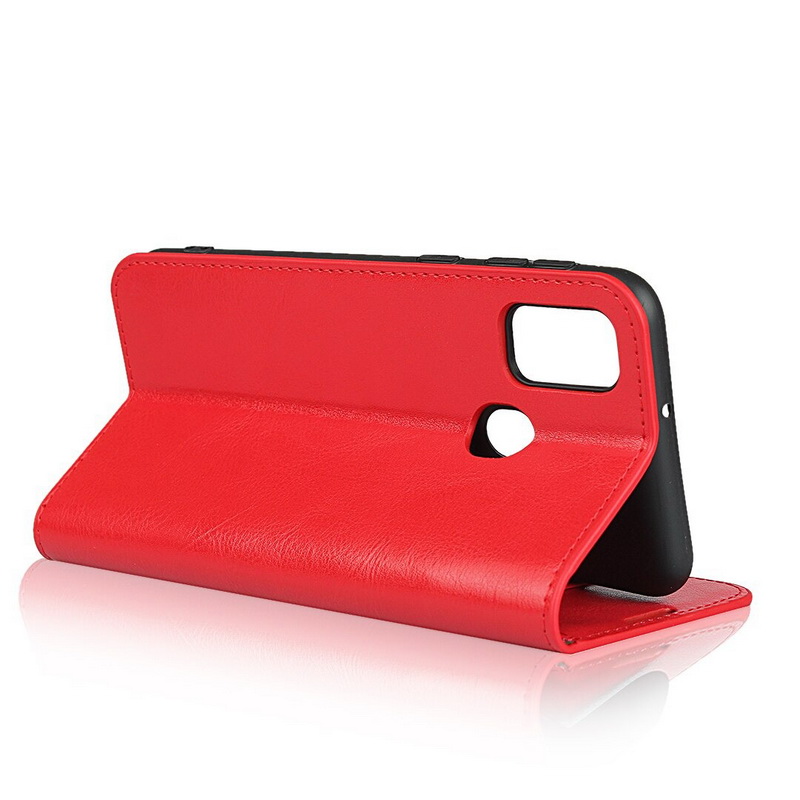 Case Samsung Galaxy M21 #เคสฝาพับหนังแท้แบบกระเป๋าสตางค์คุณภาพดี Crazy Horse Genuine Leather Cover