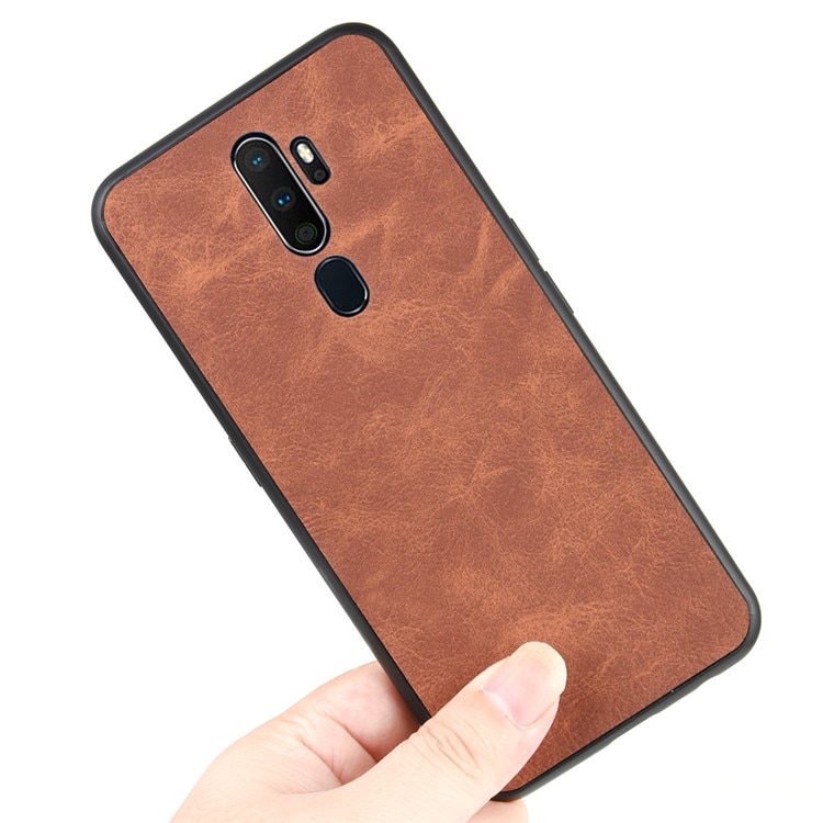 Case OPPO A9 (2020)/A5 (2020) #เคสฝาหลัง TPU เคลือบผิวด้วยหนัง PU