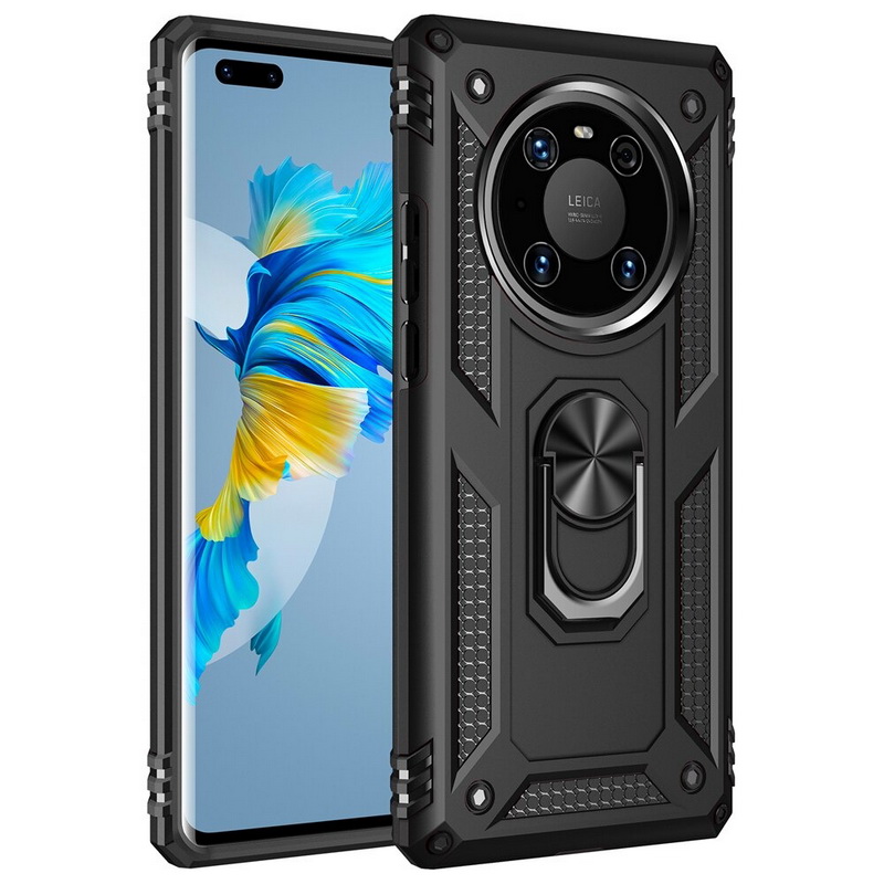 Case Huawei Mate 40 Pro #เคสฝาหลัง Hybrid TPU+PC มีแหวนสวมนิ้ว