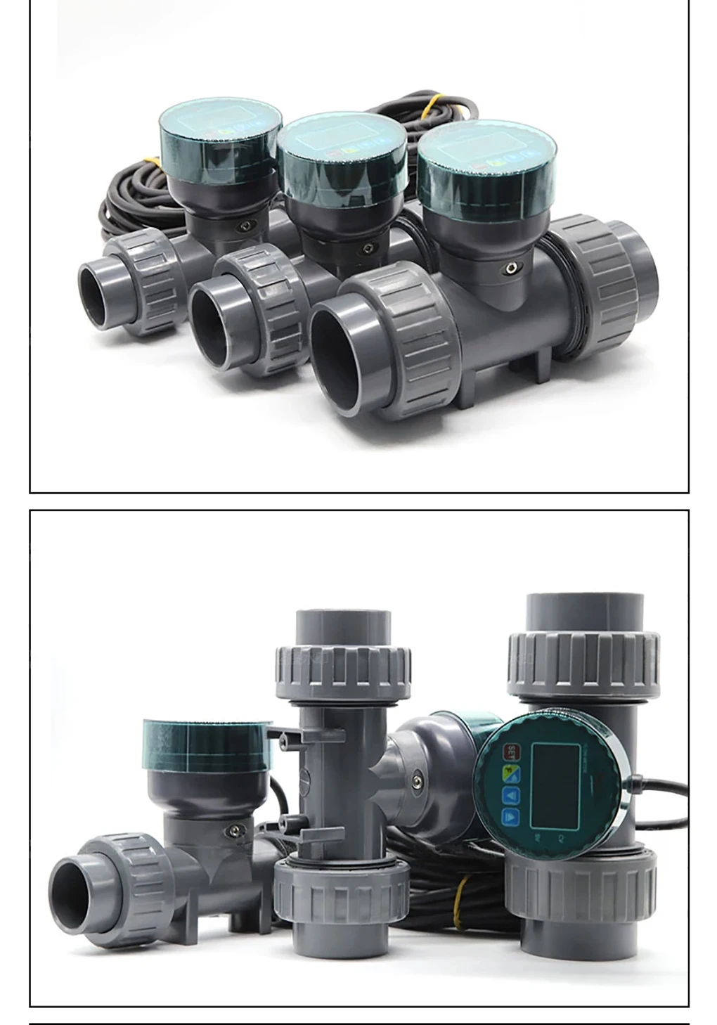 RS485 ดิจิตอลจอแสดงผล Flow Meter UPVC Water