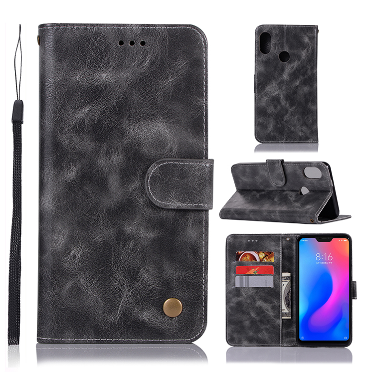 เคส Xiaomi Mi A2 Lite #เคสฝาพับเกรดพรีเมี่ยมแบบกระเป๋าสตางค์ หนัง PU Vintage