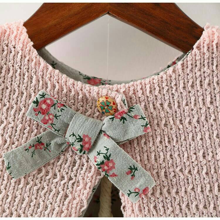 เซทเสื้อกั๊กกับกระโปรงแนววินเทจ สำหรับเด็กผู้หญิง