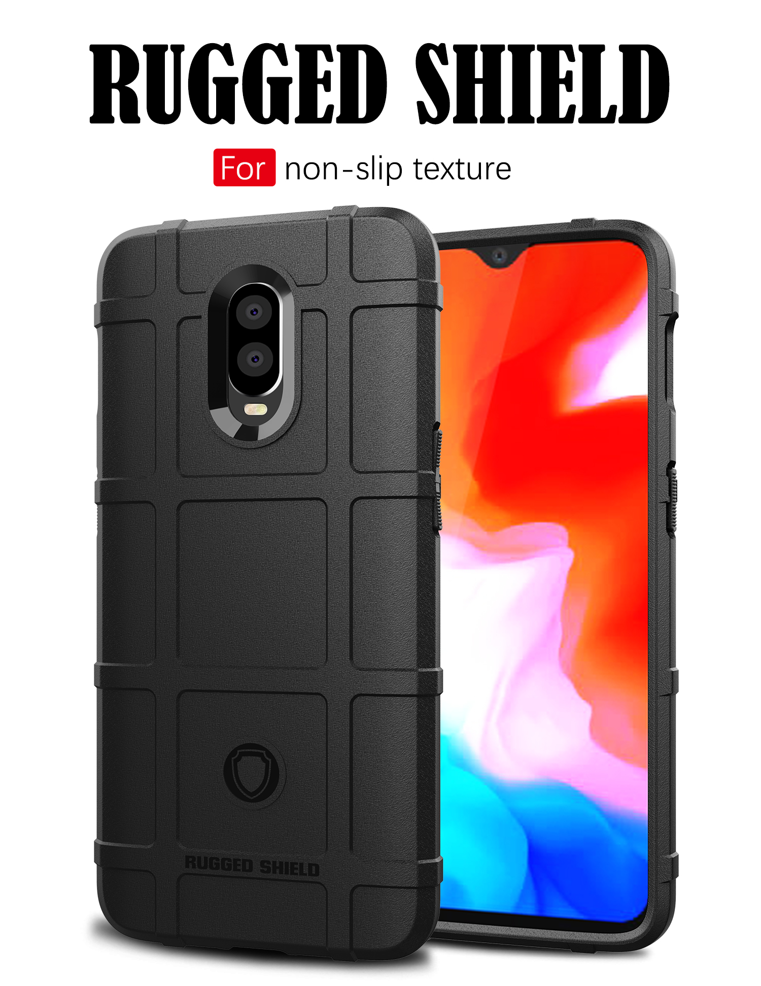 Case OnePlus 6T #เคสฝาหลัง Rugged Shield Series Soft Silicone Shock Absorption Matte กันกระแทก