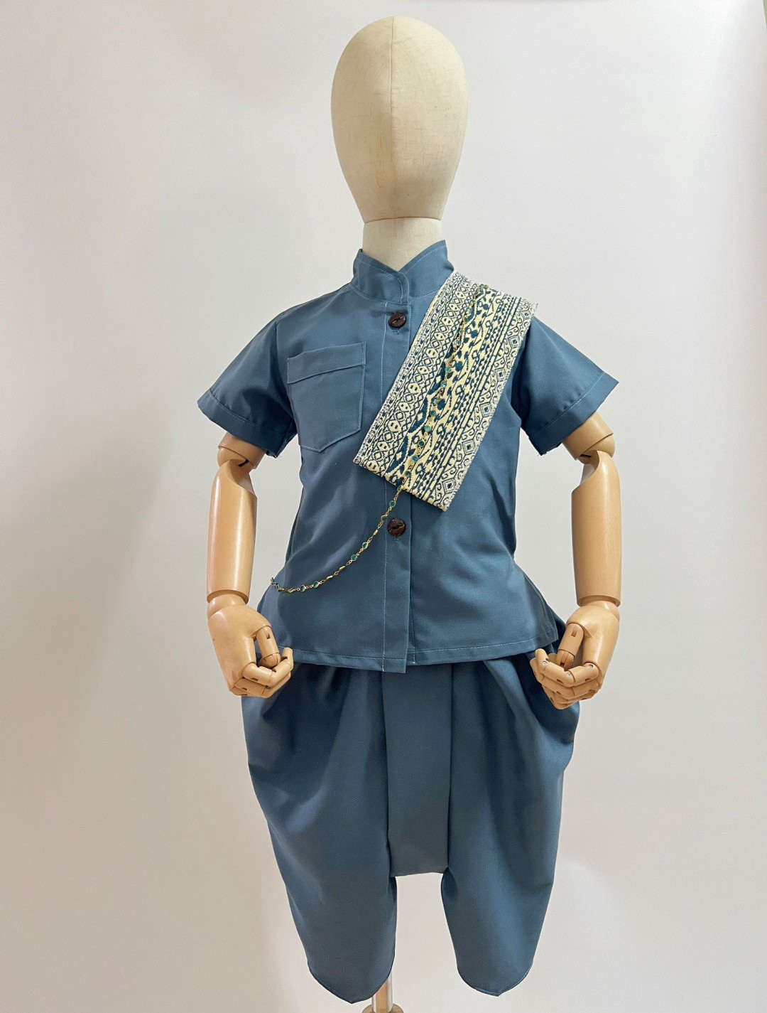 ชุดไทยเด็กชายสีพื้น