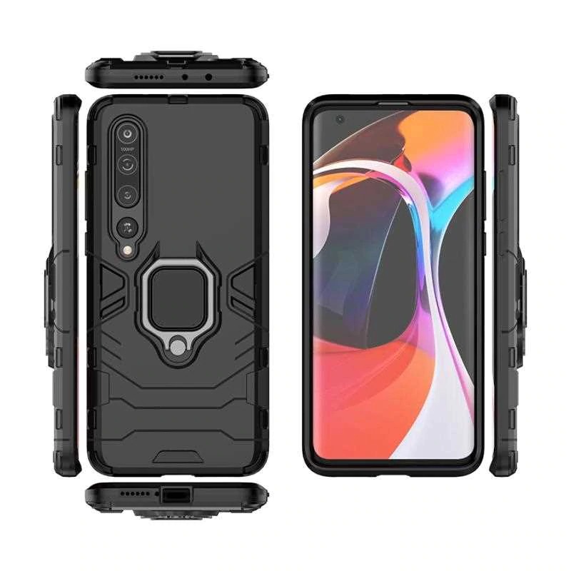 Case Xiaomi Mi Note 10 Pro #เคสฝาหลังพลาสติกแข็ง +TPU Hybrid Case มีแหวนสวมนิ้วโลหะ