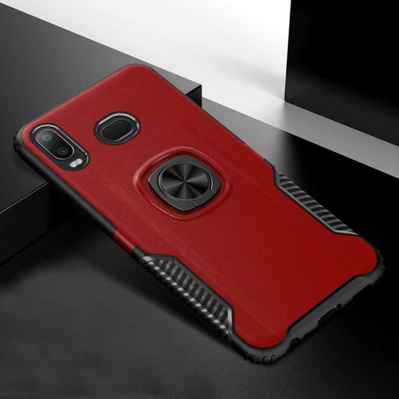 Case Samsung Galaxy A8 Star #เคสฝาหลัง Hybrid Hybrid PC + TPU มีแหวนนิ้ว