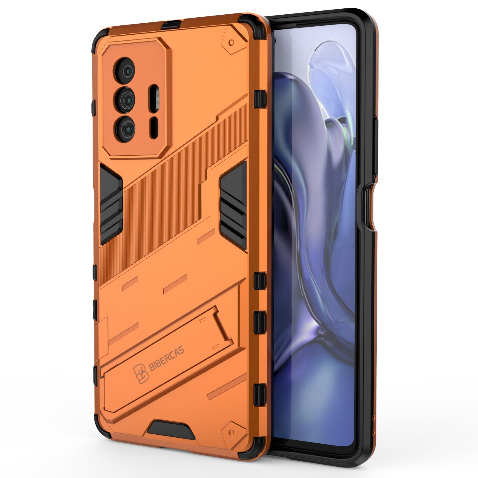 เคส Xiaomi 11T / 11T Pro#เคสฝาหลังพลาสติก ไฮบริด TPU + Kickstand