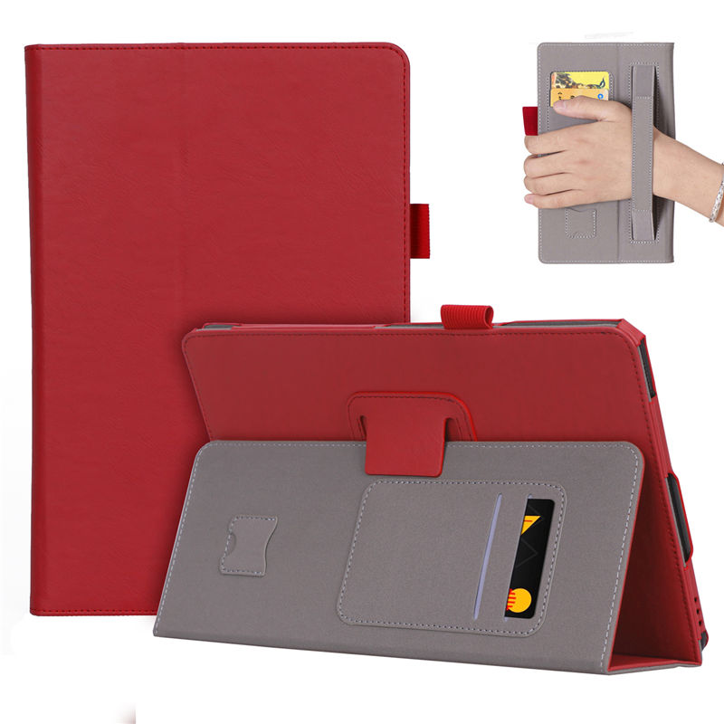 Case Samsung Galaxy S4 10.5 นิ้ว T830 T835 #เคสฝาพับหนัง PU มีที่สวมนิ้ว Card Holder Stand PU Leather Smart Case